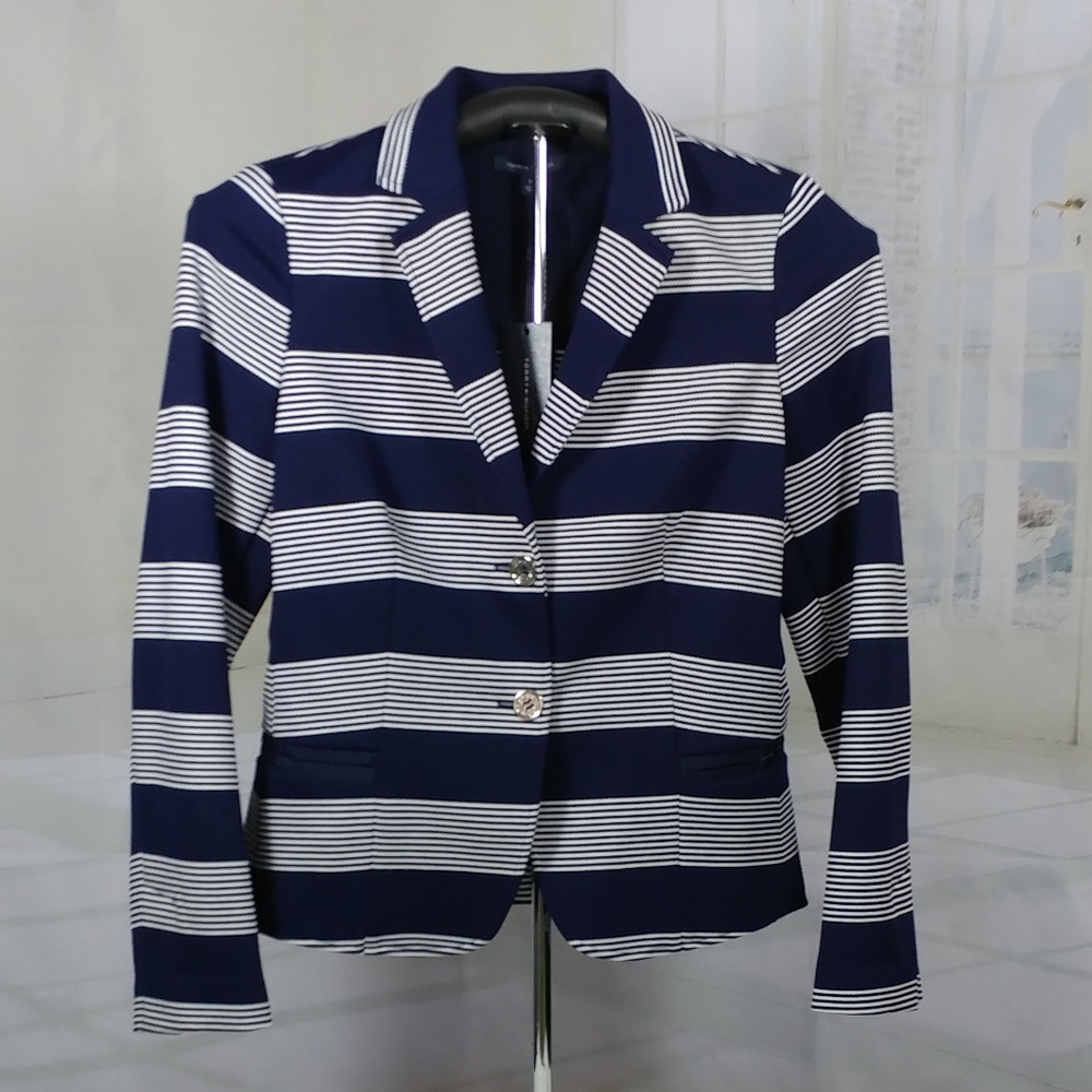 Tommy Hilfiger blazer navy & white stripes, NWT